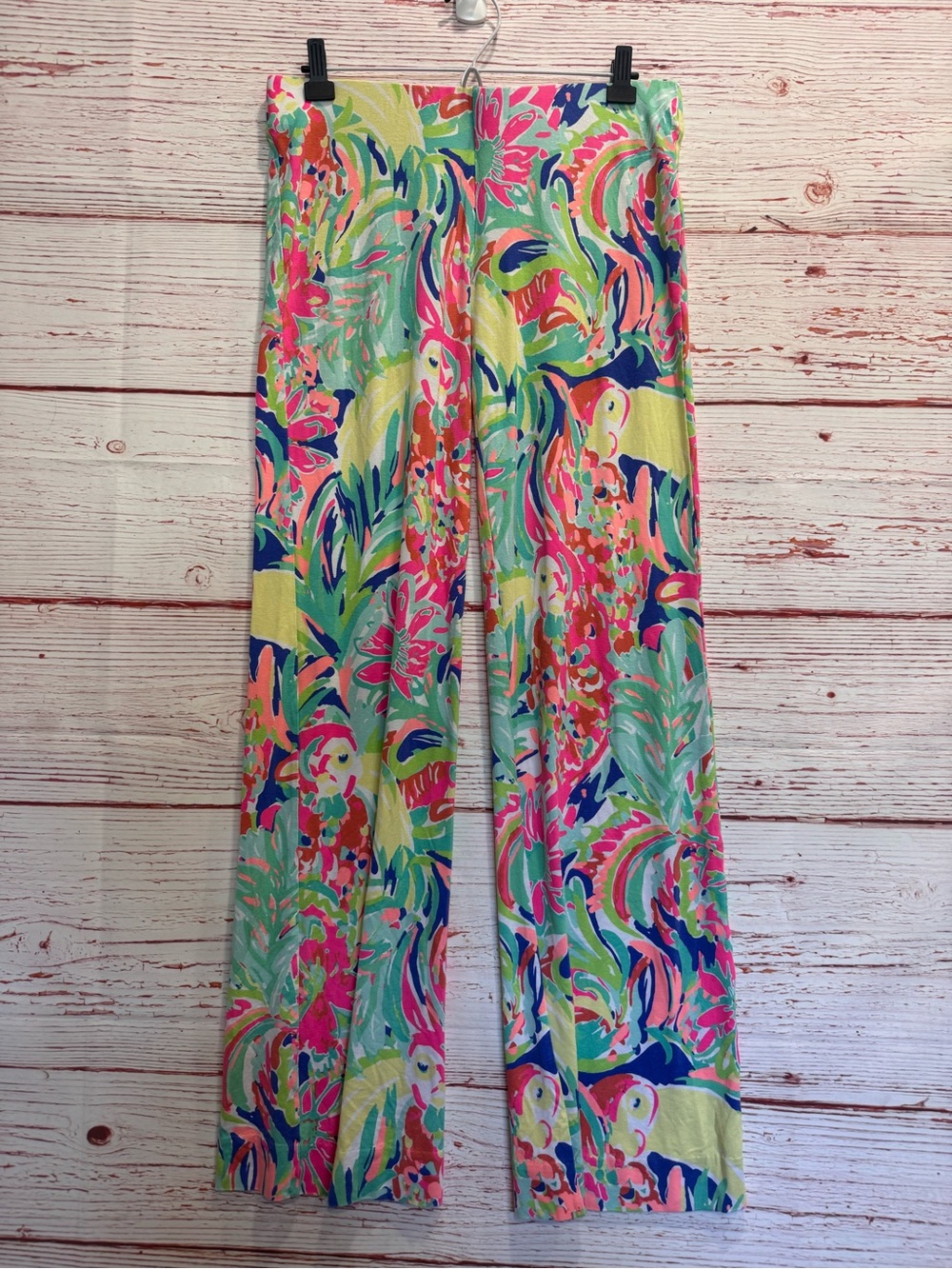 Lilly Pulitzer Georgia May Palazzo Pant in Multi Casa Banana Sz M - Picture 4 of 11